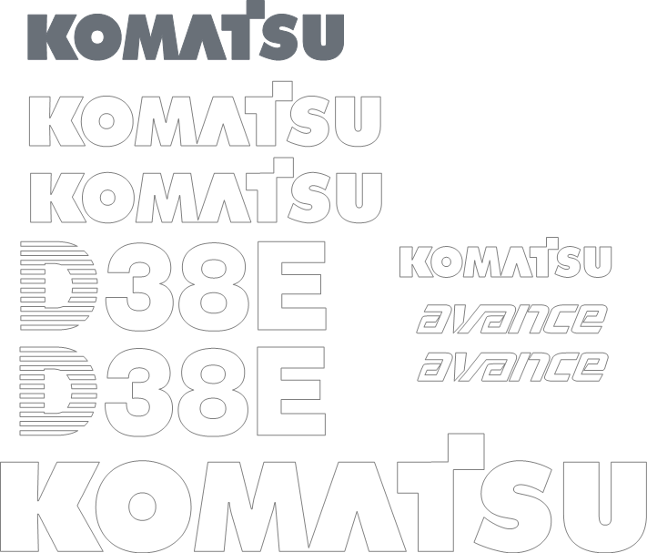 Komatsu D38E Decal Set