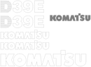 Komatsu D39E-1 Decal Set