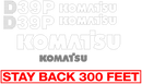 Komatsu D31P-20 Decal Set