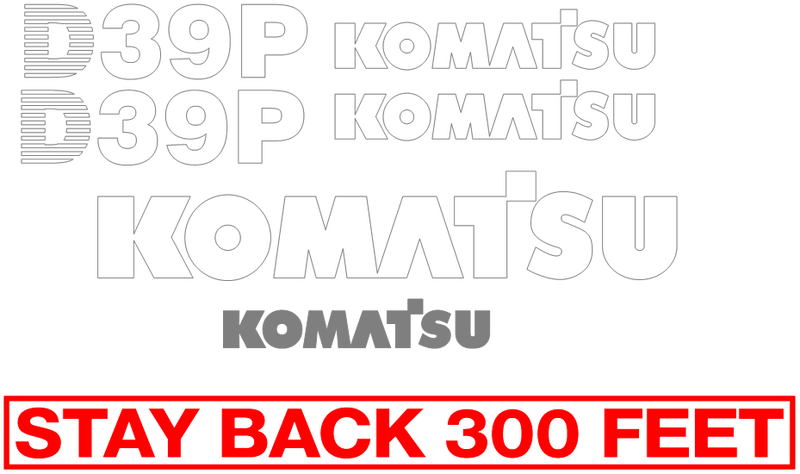 Komatsu D31P-20 Decal Set