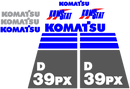Komatsu D39PX-21A Decal Set
