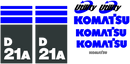 Komatsu D21A-8 Decal Set