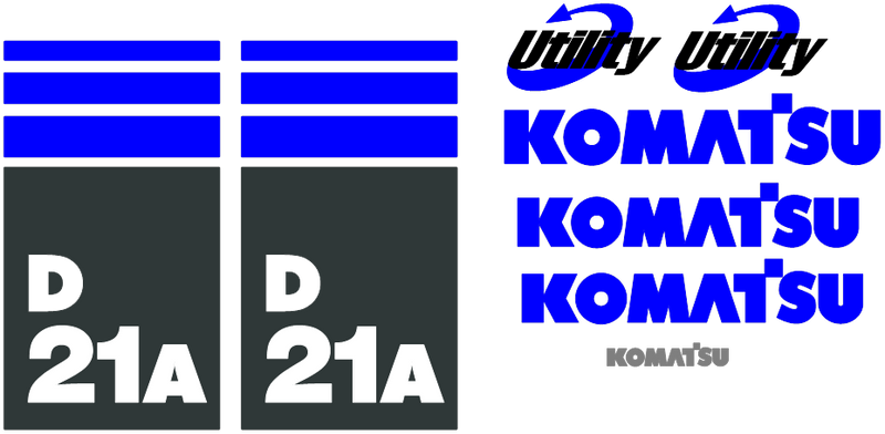 Komatsu D21A-8 Decal Set