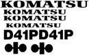 Komatsu D41P-3 Decal Set