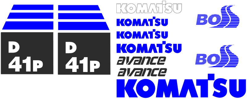 Komatsu D41P-6 AVANCE BOSS Decal Set