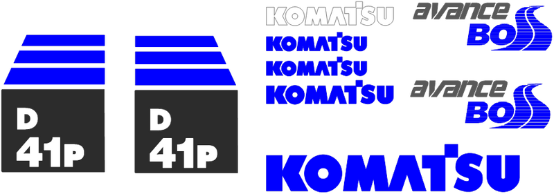 Komatsu D41P-6 Decal Set