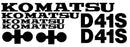 Komatsu D41S-3 Decal Set