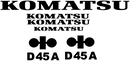 Komatsu D85A Decal Set