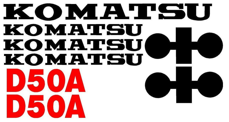 Komatsu D50A Decal Set