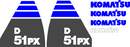 Komatsu D51PX-22 Decal Set