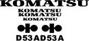 Komatsu D53A-17 Decal Set
