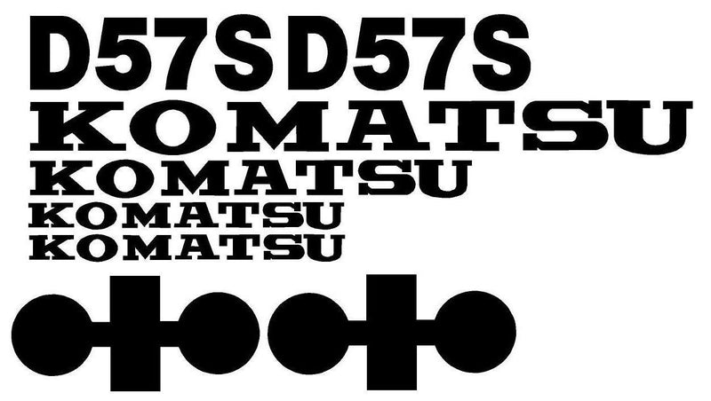 Komatsu D57S-1 Decal Set