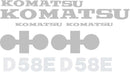Komatsu D58E Decal Set