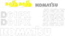 Komatsu D61PX-12 Decal Set