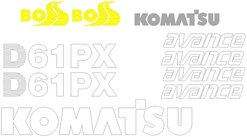 Komatsu D61PX-12 Decal Set
