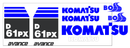 Komatsu D61PX-15 Decal Set
