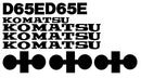 Komatsu D65E-7 Decal Set