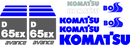 Komatsu D65EX-15E0 Decal Set