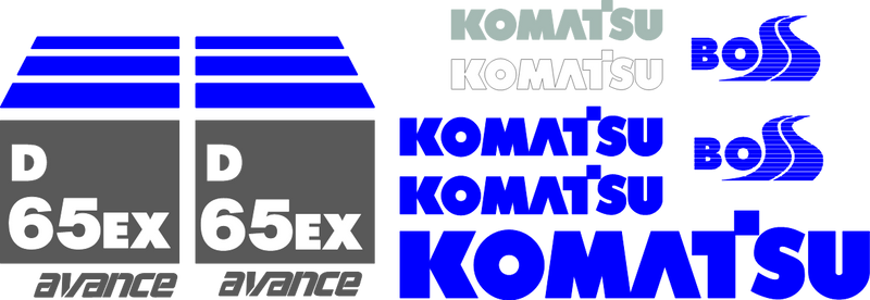 Komatsu D65EX-15E0 Decal Set