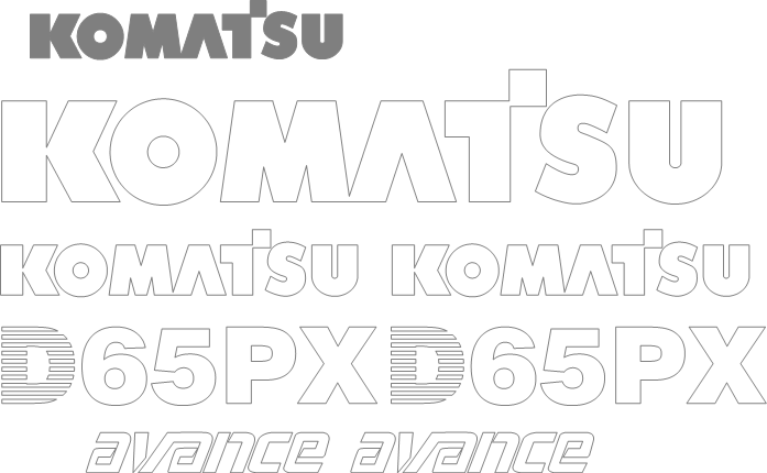 Komatsu D65PX-12 Decal Set