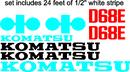 Komatsu D68E Decal Set