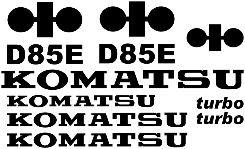 Komatsu D85E-18 Decal Set