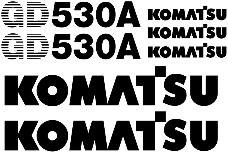 Komatsu GD530A Decal Set