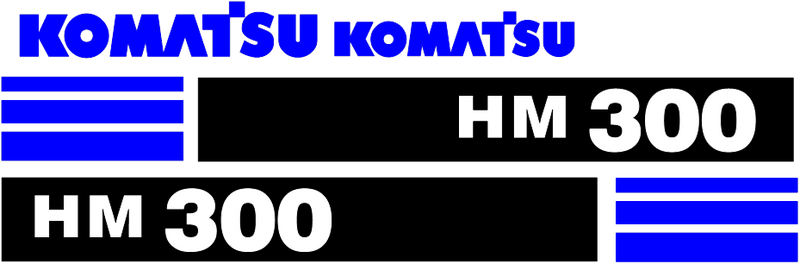 Komatsu HM300-1 Decal Set