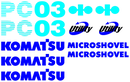Komatsu PC03  Decal Set