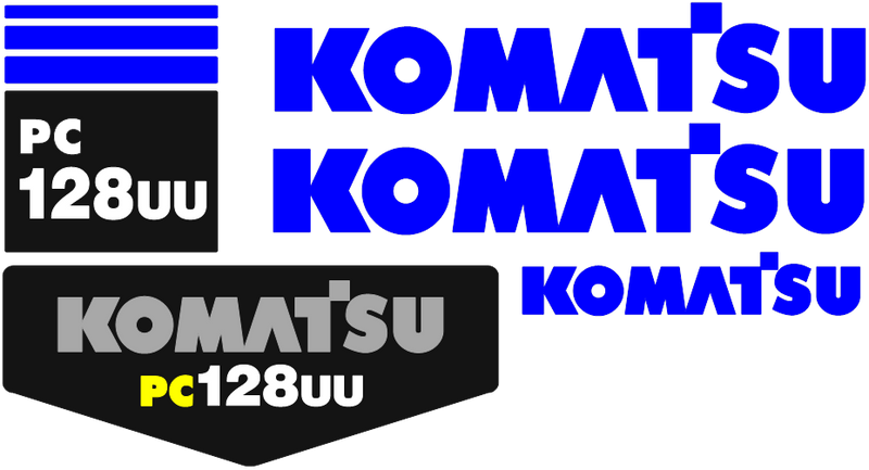 Komatsu PC128UU-2 Decal Set