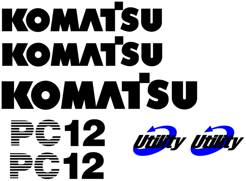 Komatsu PC12 Decal Set