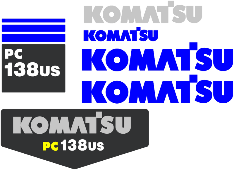 Komatsu PC138US-2 Decal Set