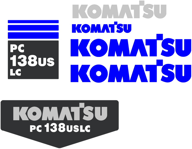 Komatsu PC138US LC-2 Decal Set