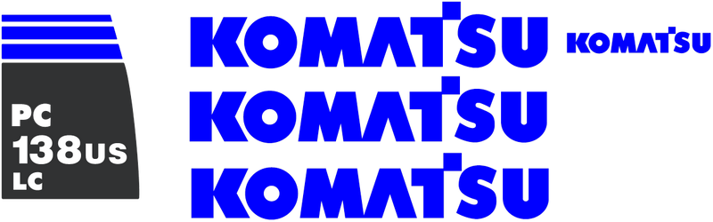 Komatsu PC138US LC-8 Decal Set