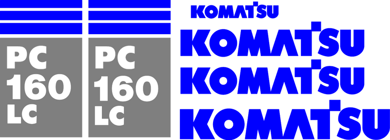 Komatsu PC160 LC-7 Decal Set