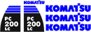 Komatsu PC200 LC-8 Decal Set