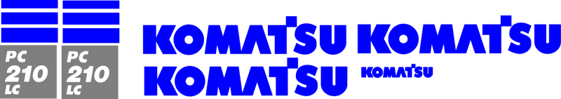 Komatsu PC210 LC-10 Decal Set