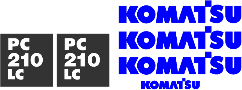 Komatsu PC210 LC-7 Decal Set