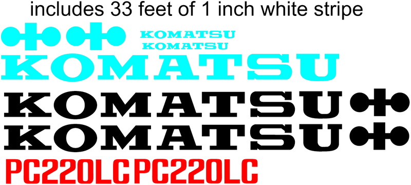 Komatsu PC220 LC-3 Decal Set