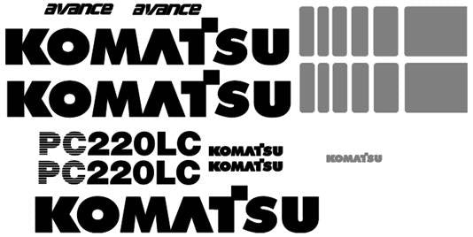 Komatsu PC220 LC-6 Decal Set