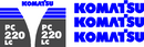 Komatsu PC220 LC-8 Decal Set