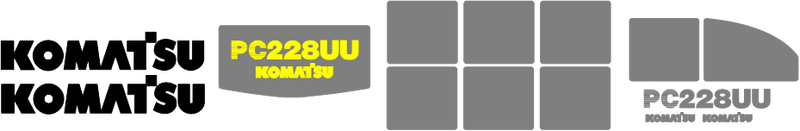 Komatsu PC228UU Decal Set