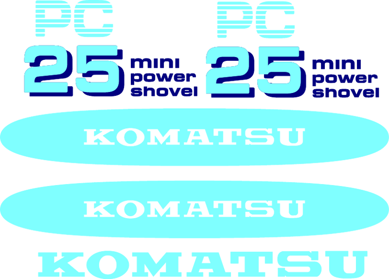 Komatsu PC25  Decal Set