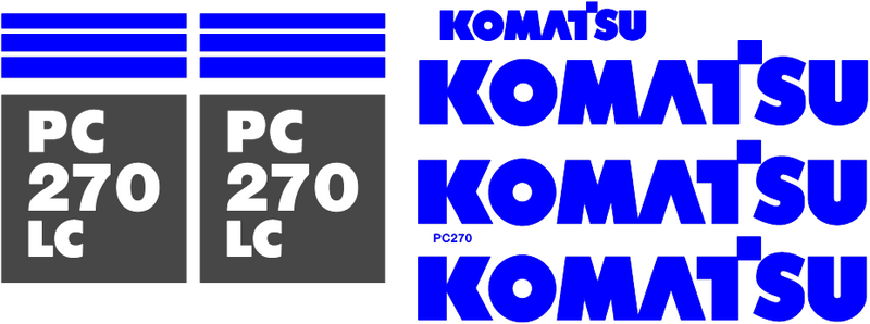 Komatsu PC270 LC-7 Decal Set