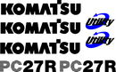 Komatsu PC27R-8 Decal Set