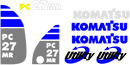 Komatsu PC27MR-2 Decal Set