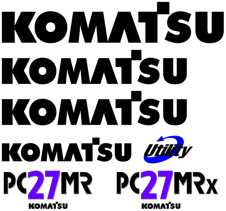 Komatsu PC27MRx-1 Decal Set