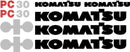 Komatsu PC30-5 Decal Set