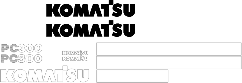 Komatsu PC300-5 Decal Set