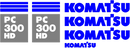 Komatsu PC300 HD-7 Decal Set